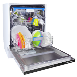 Посудомоечная машина Maunfeld MLP 12B с загруженной посудой