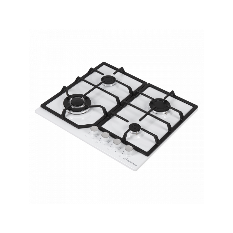 Газовая варочная панель Maunfeld EGHE.64.43CW/G White вид сбоку