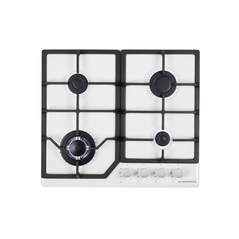 Газовая варочная панель Maunfeld EGHE.64.43CW/G White вид сверху