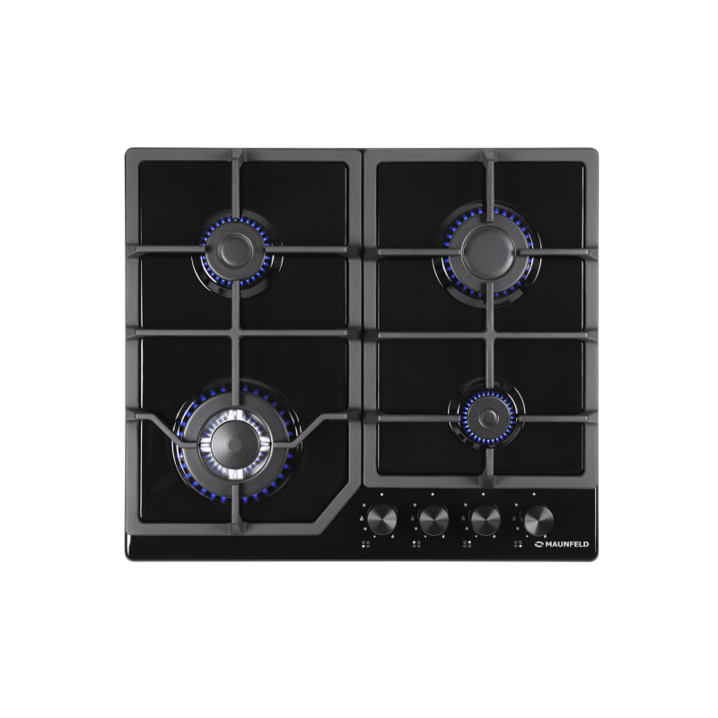 Газовая варочная панель Maunfeld EGHE.64.43CB/G Black вид сверху