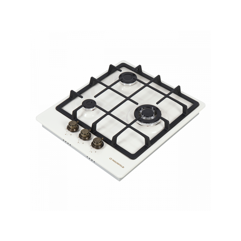 Газовая варочная панель Maunfeld EGHE.43.33CBG.R/G Ivory вид сбоку