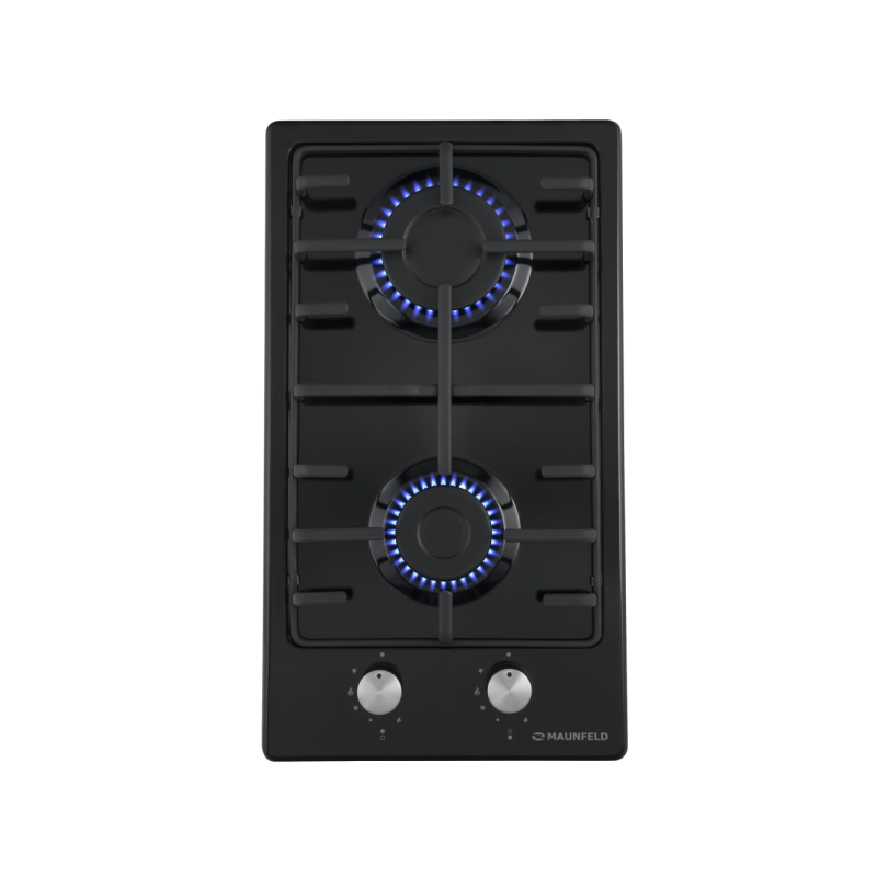 Газовая варочная панель Maunfeld EGHE.32.3EB/G Black вид спереди