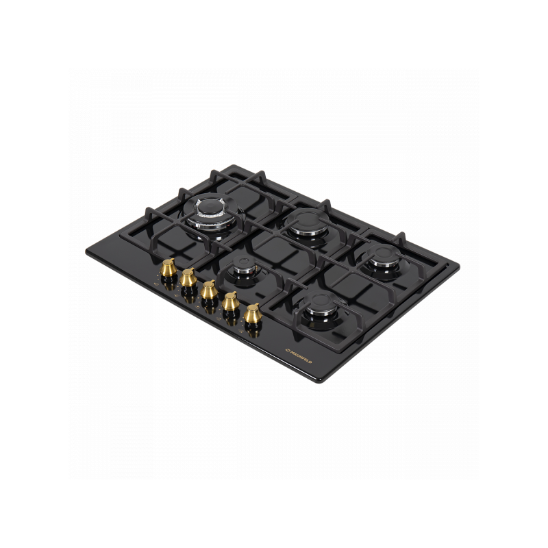 Газовая варочная панель Maunfeld EGHE.75.33CB.R/G Black вид сбоку