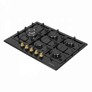 Газовая варочная панель Maunfeld EGHE.75.33CB.R/G Black вид сбоку