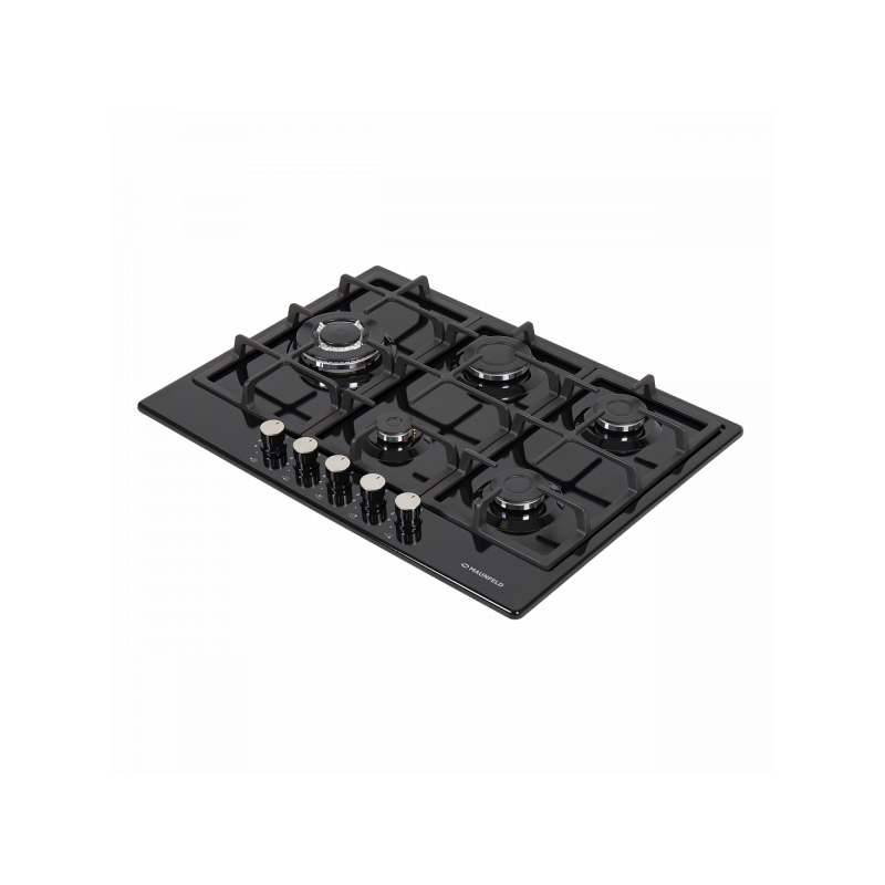 Газовая варочная панель Maunfeld EGHE.75.33CB/G Black вид сбоку