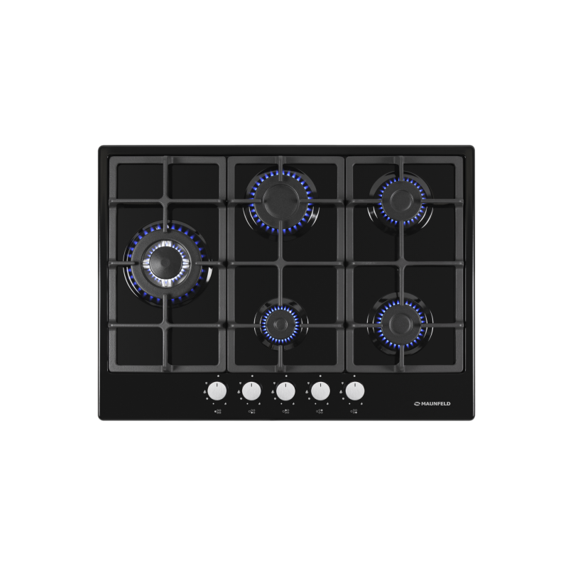 Газовая варочная панель Maunfeld EGHE.75.33CB/G Black вид сверху