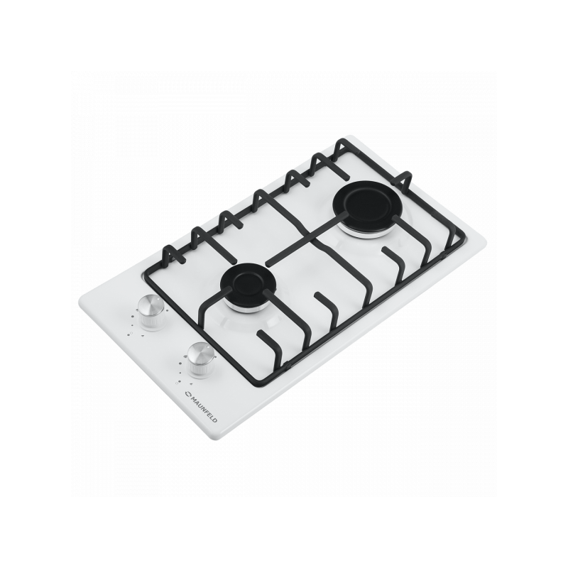 Газовая варочная панель Maunfeld EGHE.32.3EW/G White вид сбоку