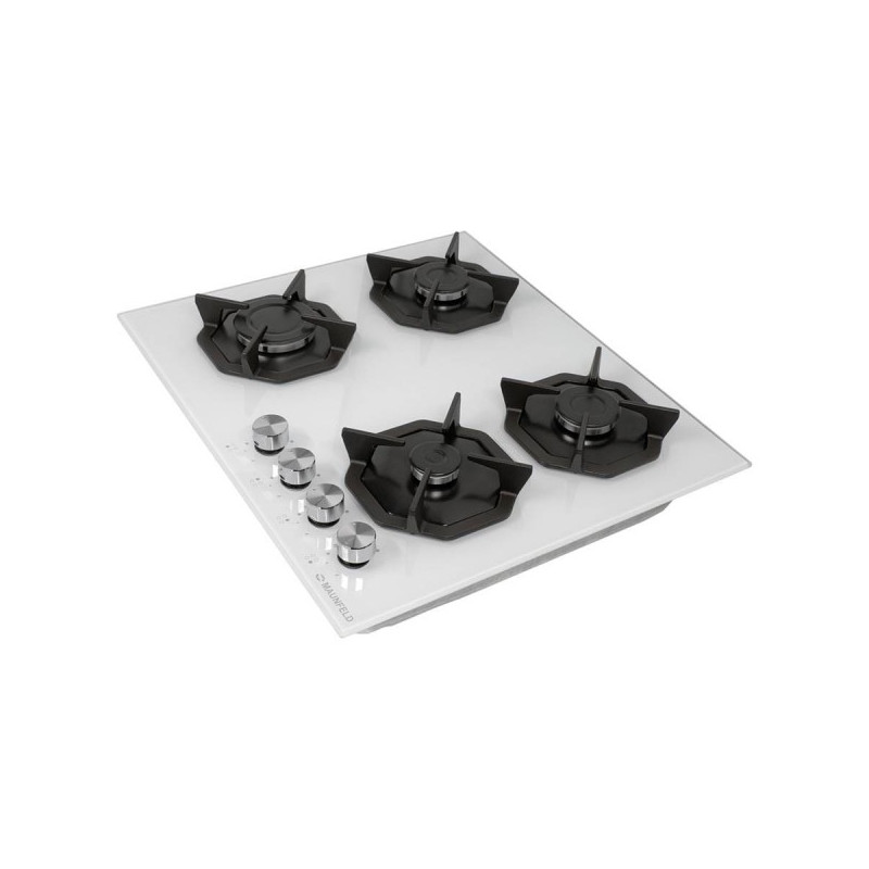 Газовая варочная панель Maunfeld EGHG.64.2CW/G White вид сбоку