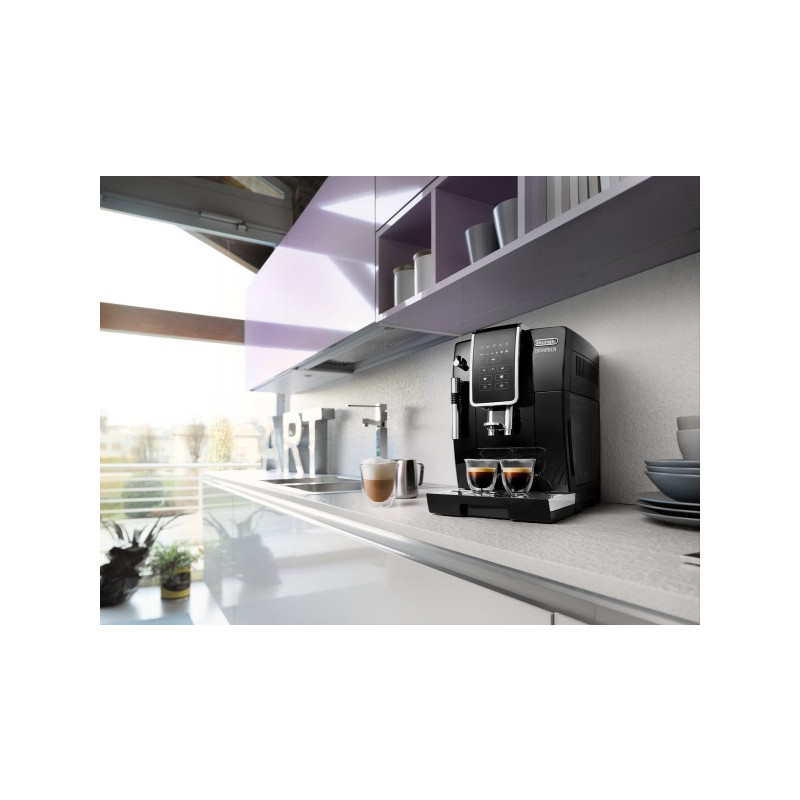 Фото кофемашины DeLonghi Dinamica ECAM350.15.B в интерьере