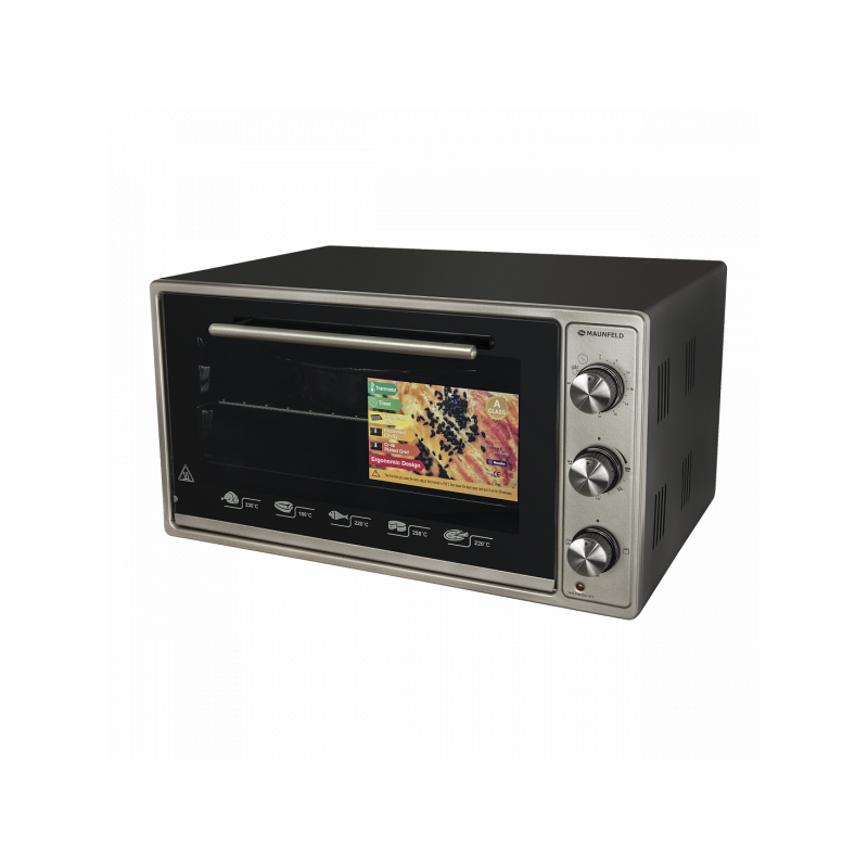 Мини-печь Maunfeld СEMOB.363.S1 Inox вид сбоку