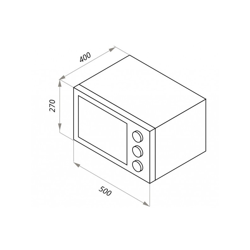 Размеры мини-печи Maunfeld СEMOB.363.S1 Inox