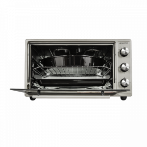 Мини-печь Maunfeld СEMOB.363.S1 Inox с открытой дверцей