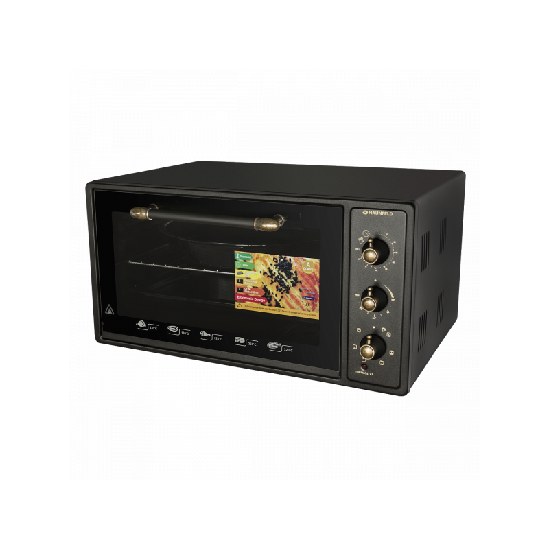 Мини-печь Maunfeld СEMOA.456.RBG Black вид сбоку