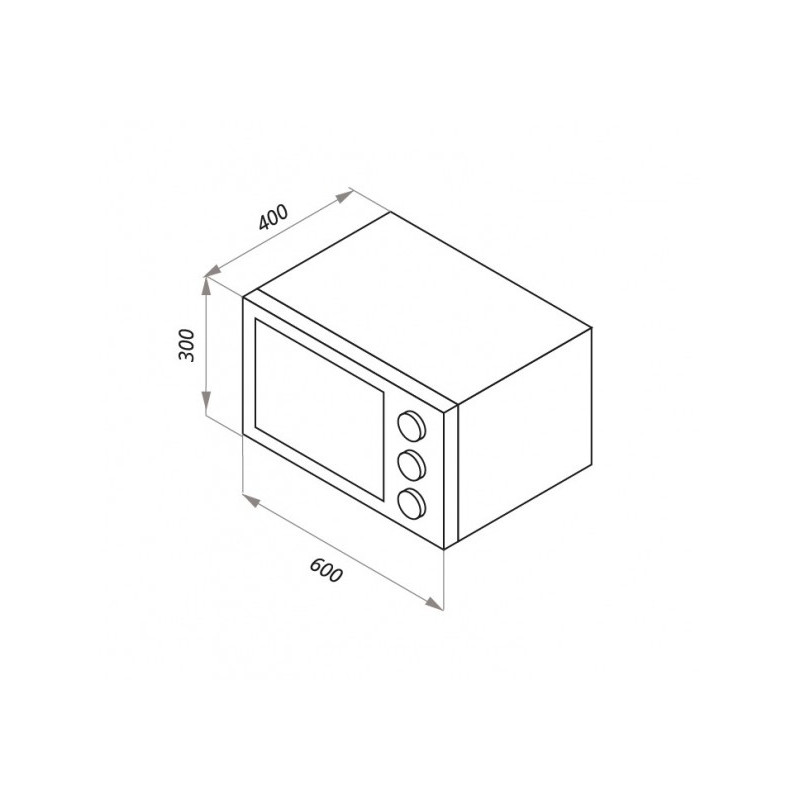 Размеры мини-печи Maunfeld СEMOA.456.RBG Black