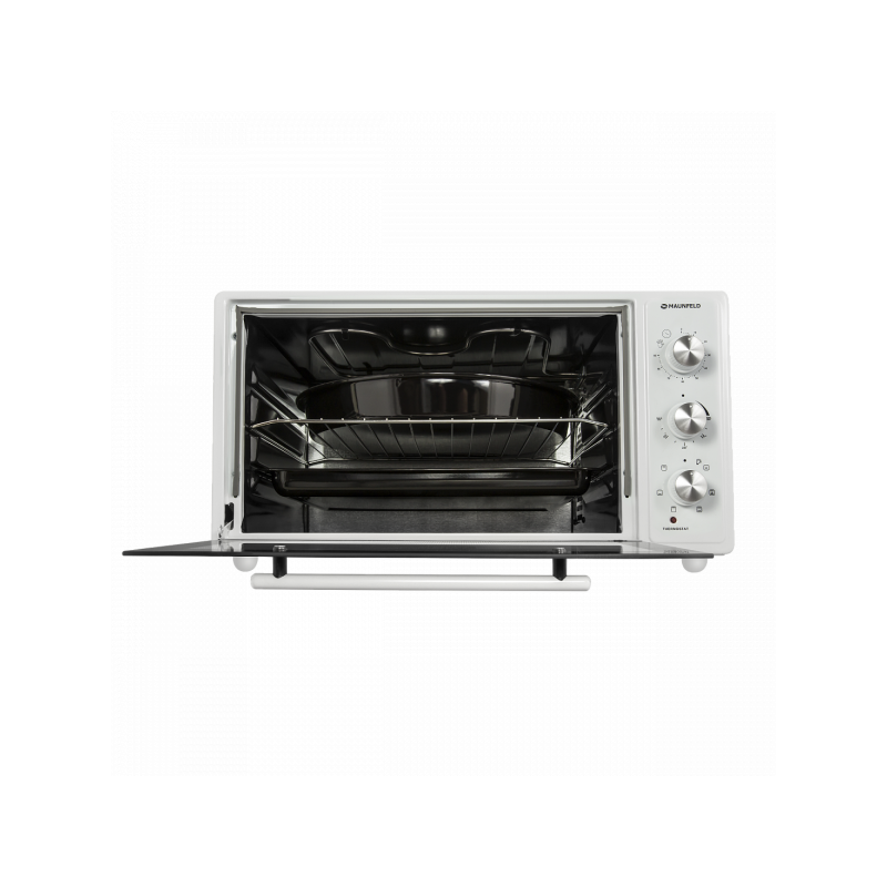 Мини-печь Maunfeld СEMOA.456.W White с открытой дверцей