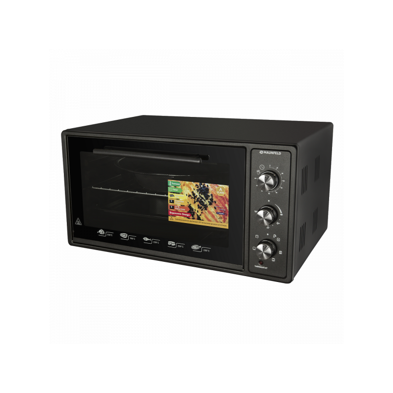 Вид сбоку мини-печи Maunfeld СEMOA.456.B Black