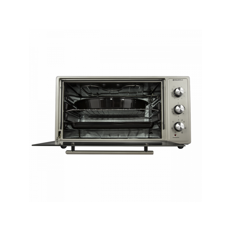 Мини-печь Maunfeld СEMOA.456.S1 Inox с открытой дверцей