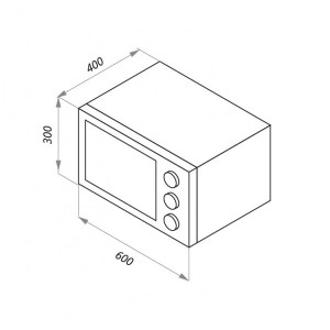 Размеры мини-печи Maunfeld СEMOA.456.S1 Inox