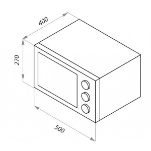 Размеры мини-печи Maunfeld СEMOB.363.W White
