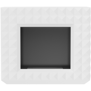 Вид спереди биокамина Kratki Egzul белый (с сертификатов TUV)