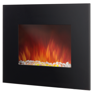 Вид сбоку электрокамина Electrolux EFP/W-1100ULS с камнями