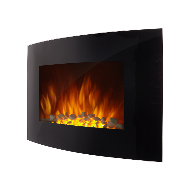 Электрокамин Electrolux EFP/W-1200URLS Black с камнями