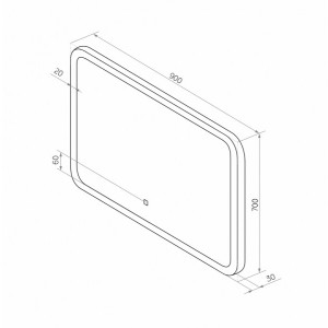 Зеркало Континент Demure Led 90x70 схема