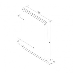Зеркало Континент Glamour Led 60x80 схема