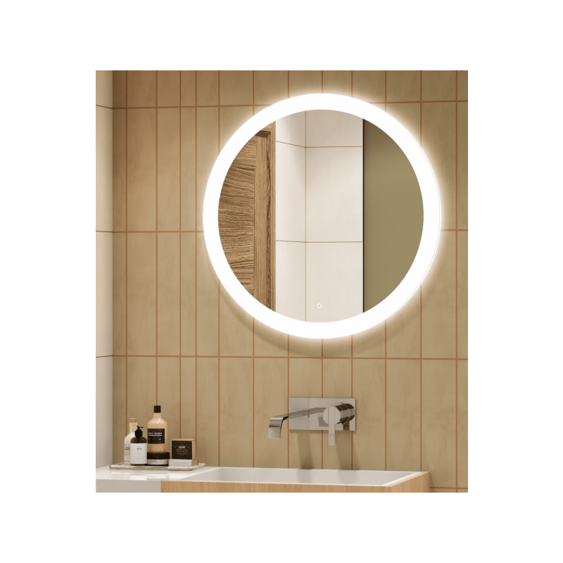 Зеркало Континент Rinaldi Led 77x77 в интерьере