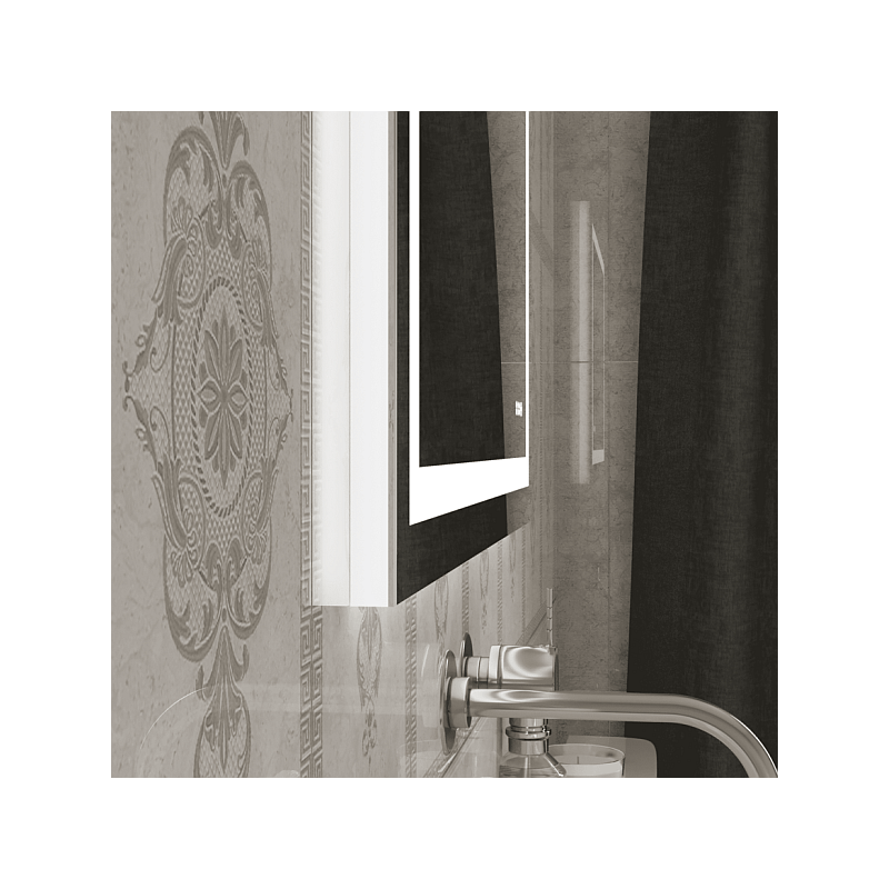 Зеркало Континент Rimini Led 80x60 сбоку