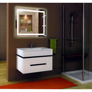 Зеркало Континент Rimini Led 80x60 на стене