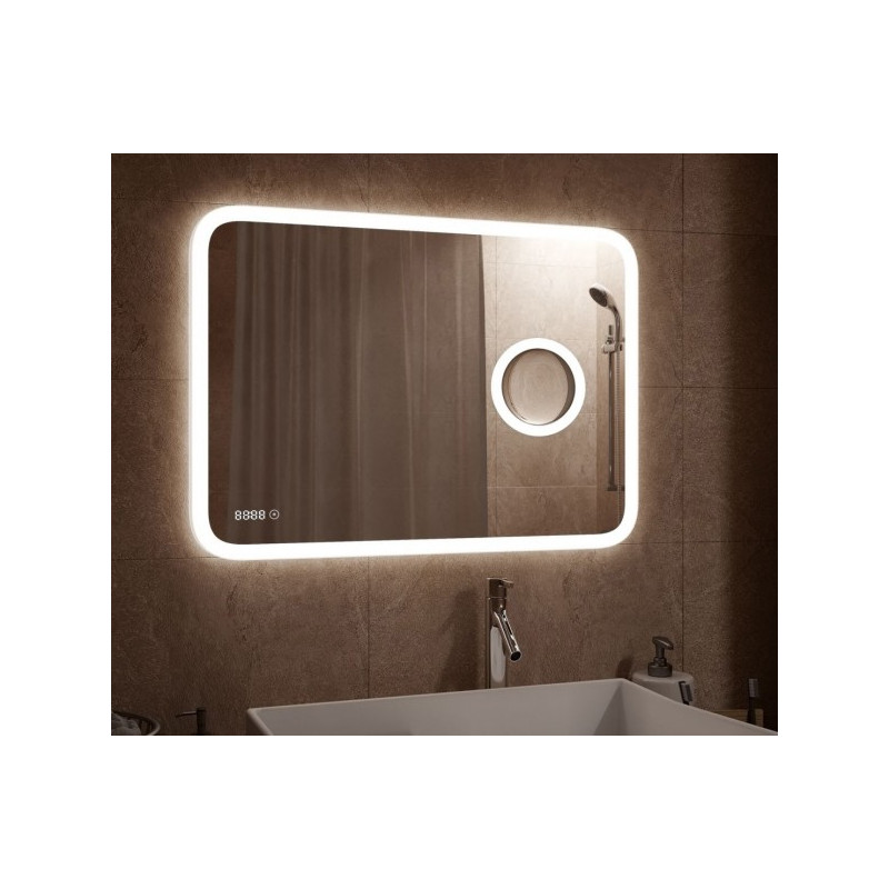 Зеркало Континент Bliss Led 100x70 на стене