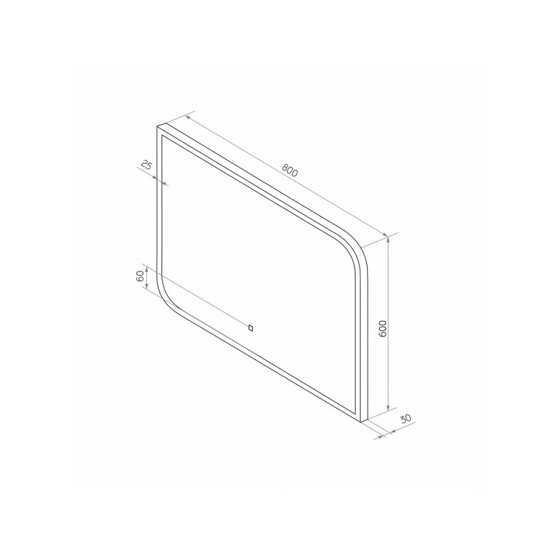 Зеркало Континент Fantasy Led 80x60 схема