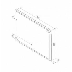Зеркало Континент Fantasy Led 80x60 схема