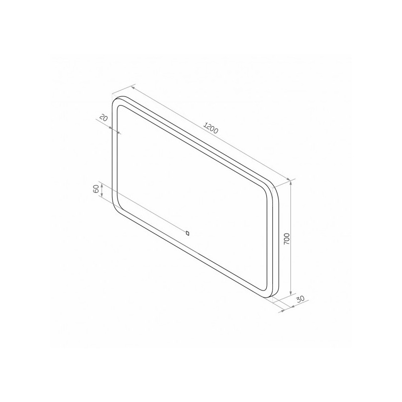Зеркало Континент Demure Led 120x70 схема
