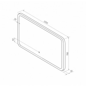 Зеркало Континент Demure Led 120x70 схема