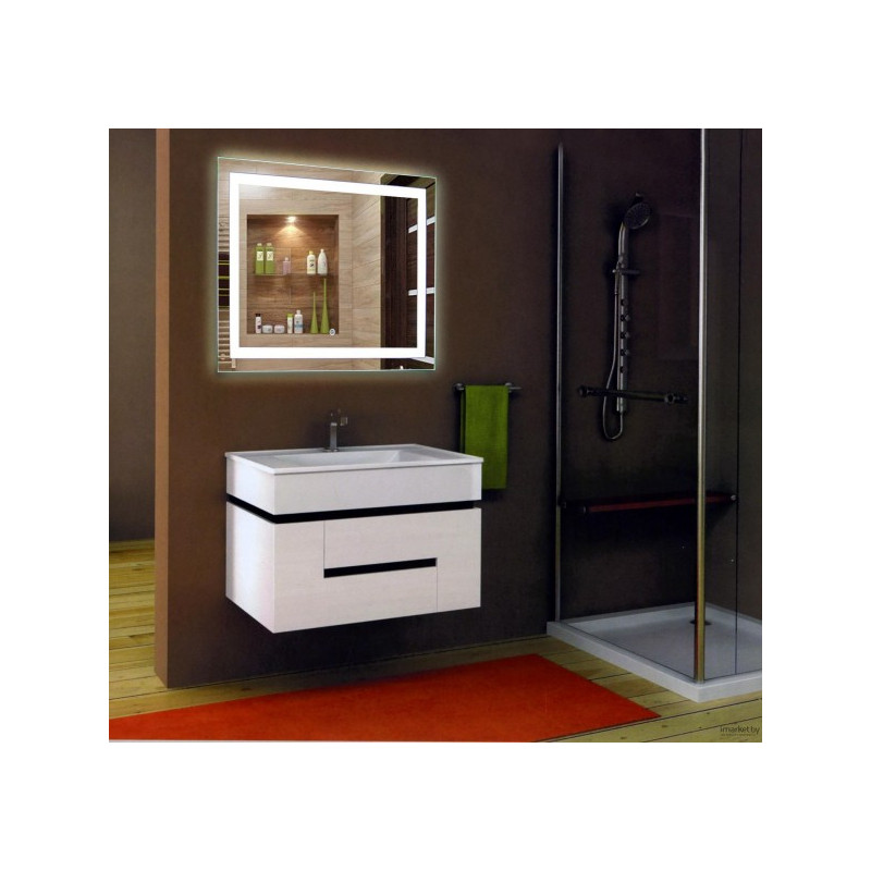 Зеркало Континент Rimini Led 120x80 на стене