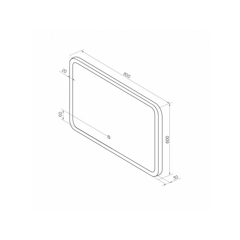 Зеркало Континент Demure Led 80x60 схема