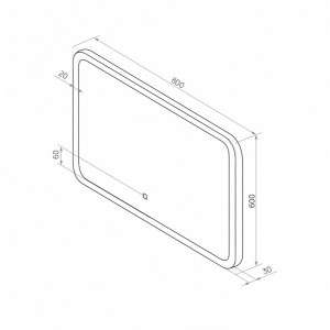 Зеркало Континент Demure Led 80x60 схема