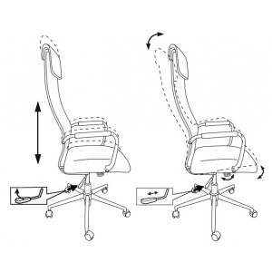 Кресло компьютерное Бюрократ KB-9N ECO черный схема