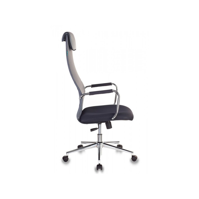 Кресло компьютерное Бюрократ KB-9N серый вид сбоку