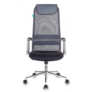 Кресло компьютерное Бюрократ KB-9N серый вид спереди