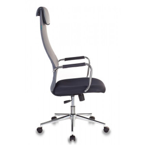 Кресло компьютерное Бюрократ KB-9N серый вид сбоку