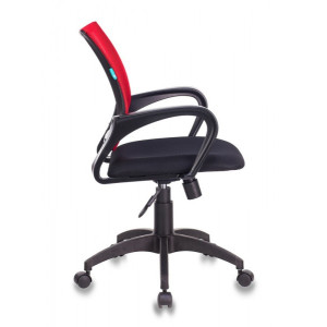 Кресло компьютерное Бюрократ CH-695N черный/красный вид сбоку
