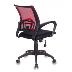Кресло компьютерное Бюрократ CH-695N черный/красный вид сзади