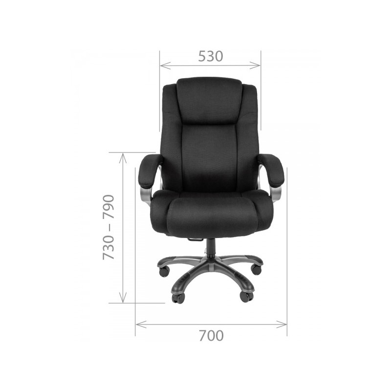 Кресло компьютерное Chairman 410 серый  размеры спереди