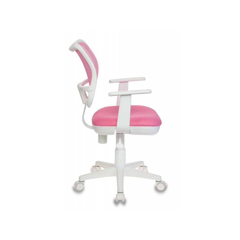 Кресло компьютерное Бюрократ CH-W797 розовый вид сбоку
