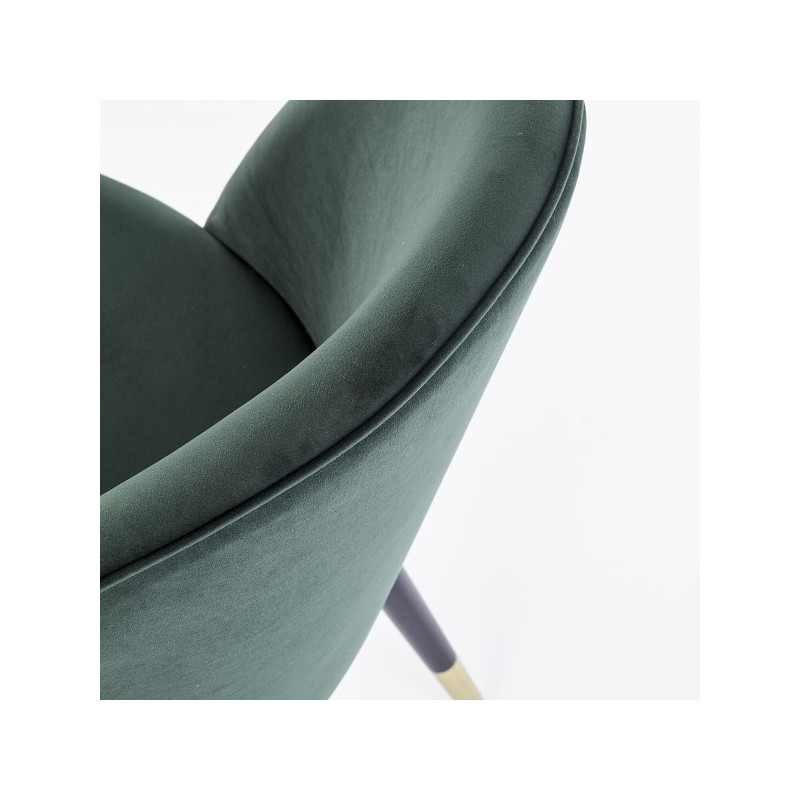 Обивка стула Halmar K315 зеленый/черный/золотой