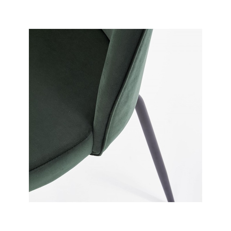 Обивка стула Halmar K314 зеленый/черный