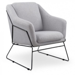 Кресло Halmar Soft 2 серый/чёрный